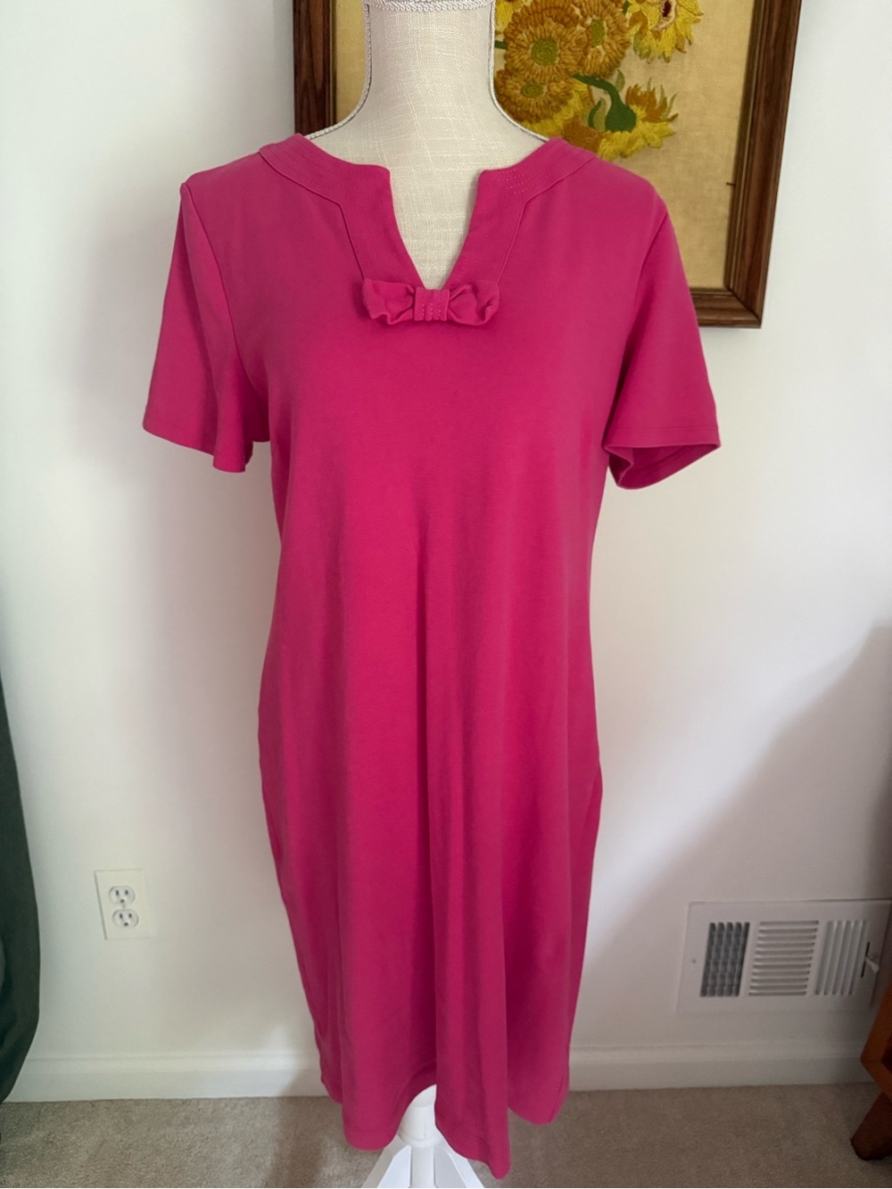 Talbots Bright Pink Crewneck dress